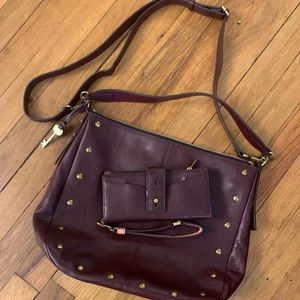 Fossil Genuine Leather Jolie Hobo Bag Large